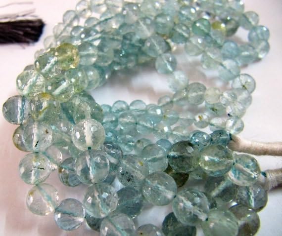 Aquamarine Round faceted Beads 5to8mm pour sculpter un souvenir éternel