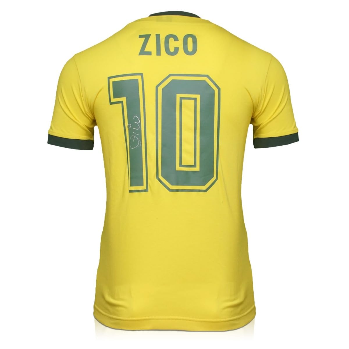 Zico Signed Brazil 1982 Retro Football Shirt: 10. Icon Frame : Buy