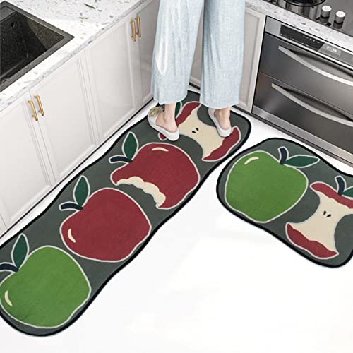 Image of HomeCloud Rubber 6mm Fruit Printed Thick Anti Slip, Washable, Big Size, Printed, Designer Folding Kitchen Mat for Floor Home Bedroom -, Standard Size (40 x 120 cm 40 x 60 cm)