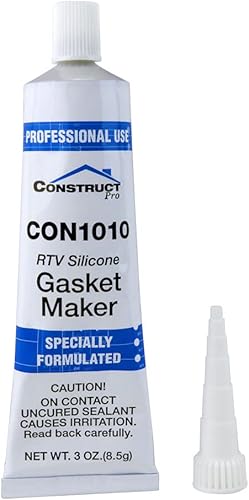 Miniatura 2 de Construct Pro - Sellador de silicona transparente 100% RTV, tubo de 3 onzas