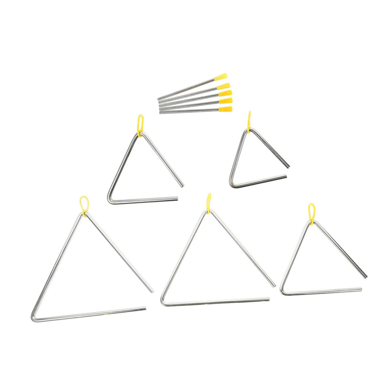 Campana Triangular de Metal para Niños, 5 Juegos de Hierro