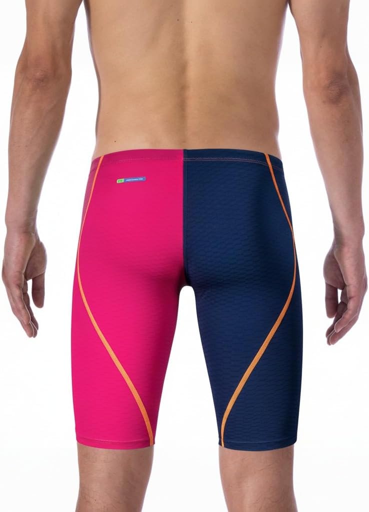 MY KILOMETRE Men’s Swim Jammer Hydrophobic Woven Fabric Compression Swimwear Chlorine Resistant for Training & Racing - Image 4