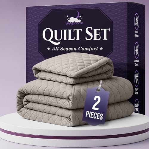 SLEEPHORIA Twin Quilt Bedding Set - Cloud Soft All-Season Bedspread