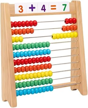 Wooden Abacus Mathematics for Toddlers, Color Beads, Math Learning Tool, Addition and Subtraction Practice, Education, Please Choose with Confidence