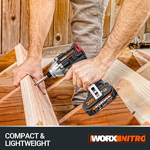 Worx Cordless Impact Driver 260Nm PowerShare with 2 Batteries and Charger - Image 3