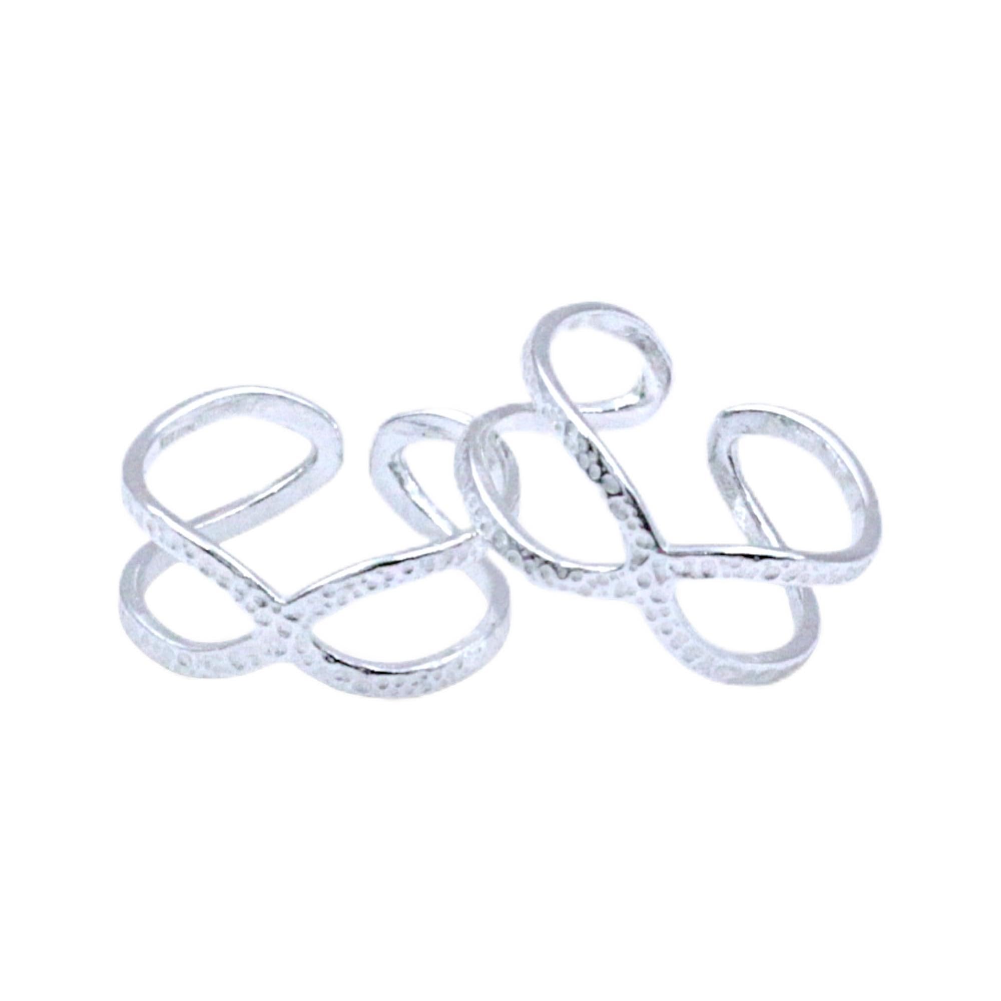 925 Sterling Silver Criss-Cross Design AdjutableToe Ring for Women-image-31