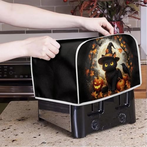 Image of Black Cat Halloween 2 Slice Toaster Cover