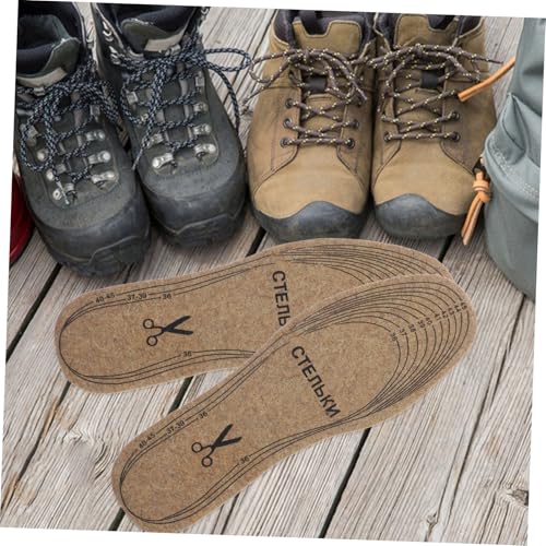 4 pares de plantillas de fieltro de lana para mujer miniatura 7