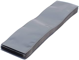 Aexit 100 Pcs Tool Sets 90mm x 310mm Silver Tone Flat Open Top Anti Static Bag ESD Tool Sets for Electronics