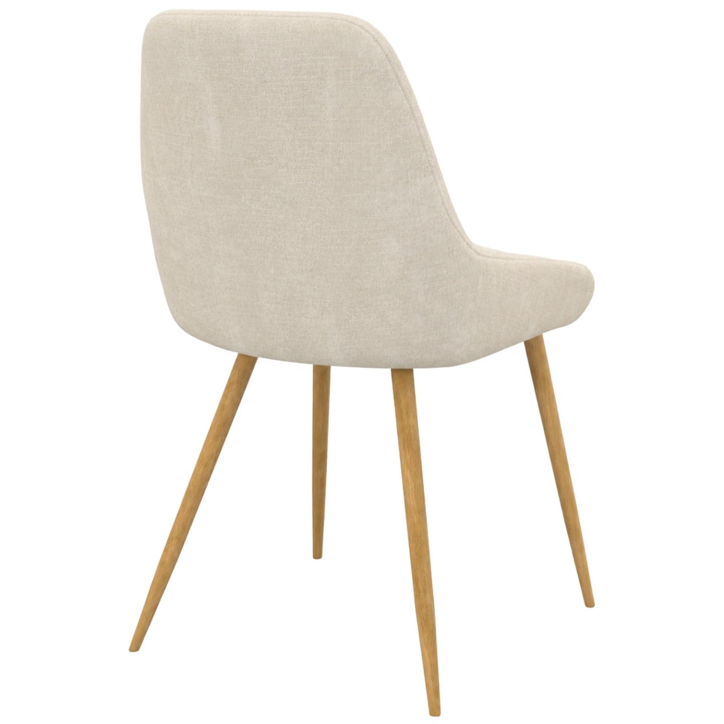 IDMarket - Lot de 6 chaises THALYA en Tissu Chenille Mix Color Taupe x2, Beige x2, Marron x2 et Pieds Effet Bois avec accoudoirs