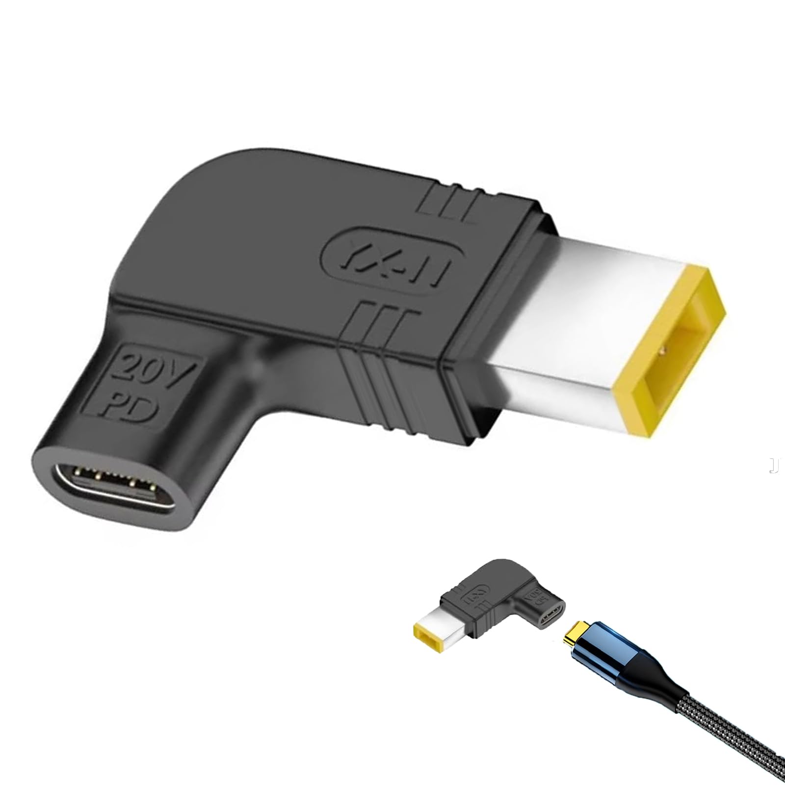 Ginhkok まぎまぎ Type-C タイプC 変換 LENOVO/NEC/ThinkPad X1 Carbon Legion 11.0×4.5mm(20V) ノートPC PD対応 電源コネクタ変換アダプタ