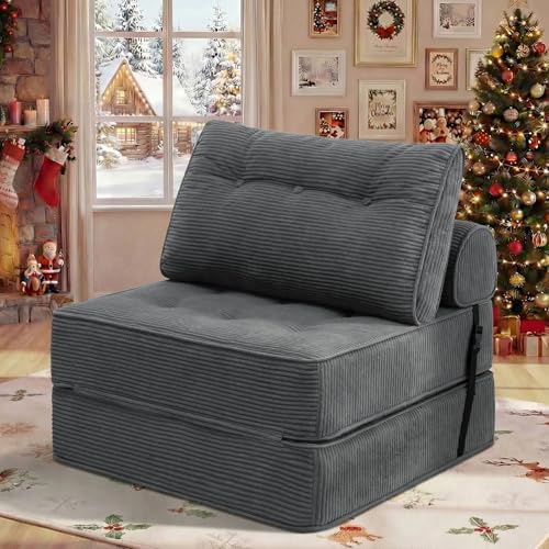 HOMMPA Faltbares Schlafsofa umwandelbarer 3-in-1 Sofa Bett Schlafsessel mit Kissen Sitzsack-Sofa Stuhl Komfortable Schlafcouch Bodensofa-Lounge für...