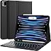 Keyboard case for ipad Air 11 inch(M2 2024)/10.9 Inch Air 5th 4th Generation & iPad Pro 11 inch (1st/2nd/3rd/4th Gen)-Backlit Detachable Keyboard, Leather cover with upper easily Pencil Holder-(Black)