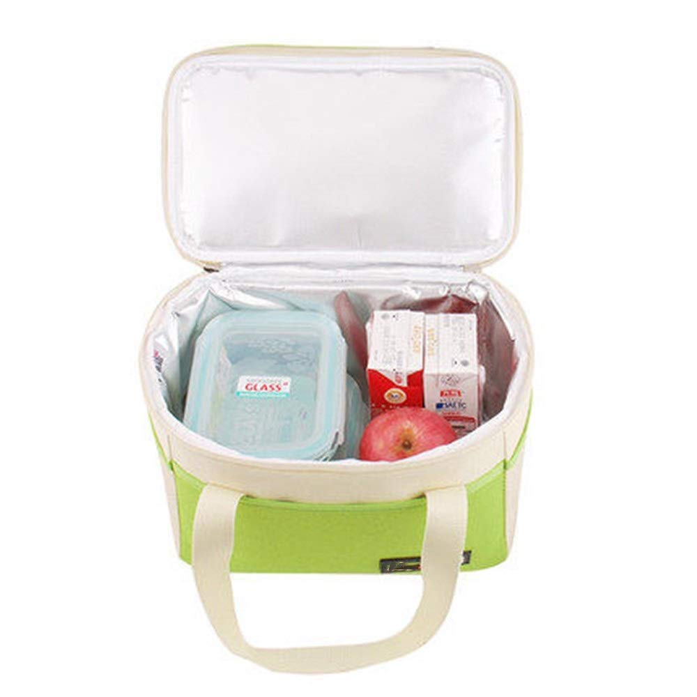 Bolsa de Picnic Bolsas bento de lona portátiles for el almuerzo Bolsas de Almuerzo(Orange)