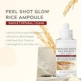 5PCS Rice Korean Skin Care Sets, Rice Skincare Set, Glowing Glass Skin Facial Kit, Pamper Gifts for Women Girls, Hydrates & Soothes (Peel Shot Glow Rice Ampoule,Toner,Serum, Eye Cream,Sunscreen) - Image 3