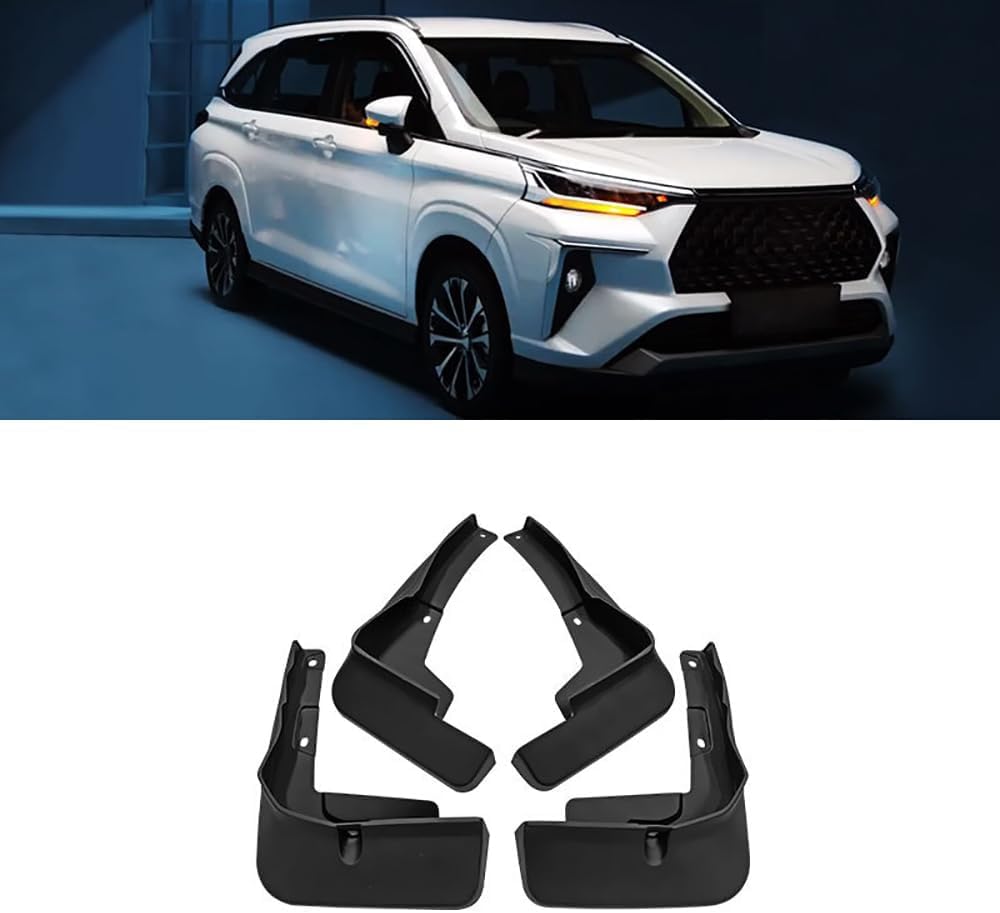 RESKIU 4PCS Mud Flaps for Toyota Veloz 2021-2022, Splashproof No Drill Easy Install Front Rear Wheel Protection Fender Mudflaps All-Weather Splash Guards