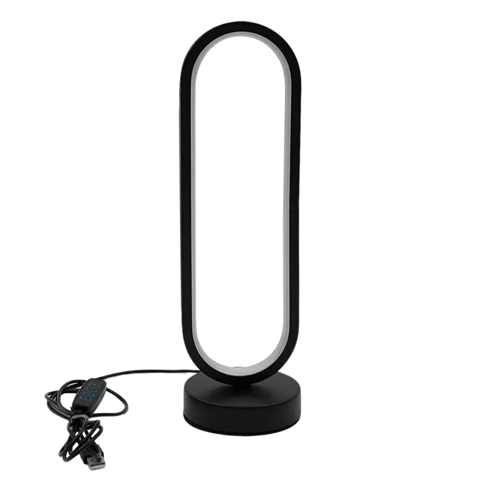 Filvczt Ring Decorative Night Light, Modern Table Lamp, Dimmable Table Lamp, with Energy Efficient LED Bulb, Modern and Versatile Design, 30.5x10cm, for Study Desk, Bookshelf, Entryway