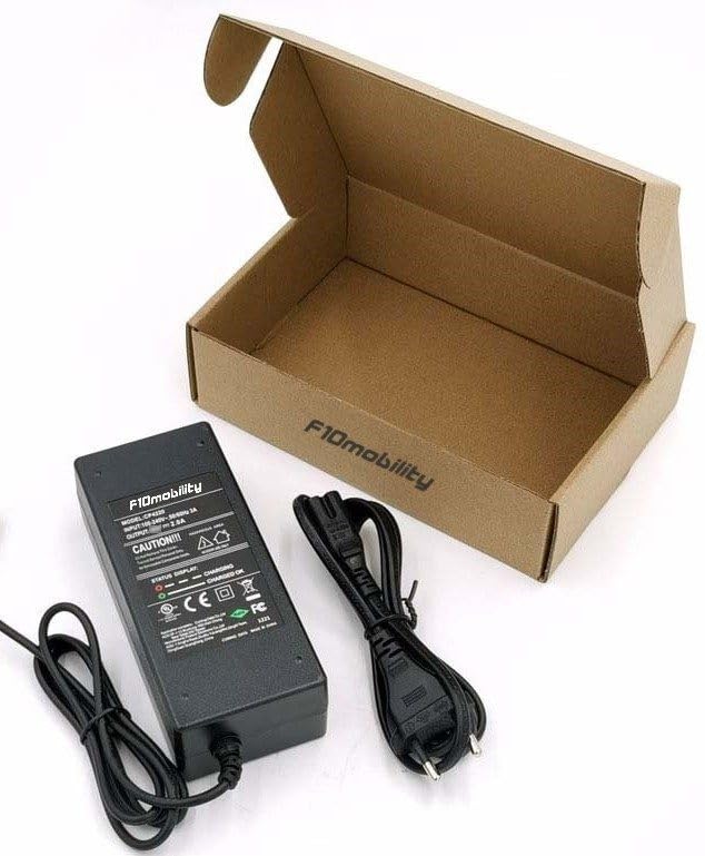 F10mobility Cargador Compatible con Bicicleta eléctrica Btwin BEbike 700E Decathlon de 4A Adaptador de Corriente