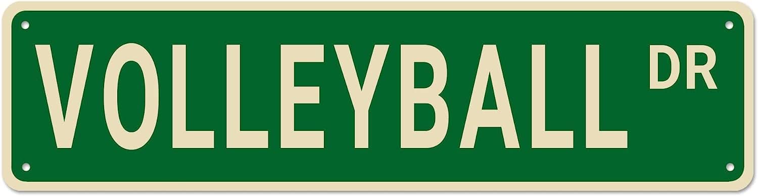 Smazdfxx A2734 Volleyball Dr Vintage Tin Signs Art Plaque Aluminum For Bedroom Kitchen Garden Wall Bar Club Coffee Hanging Home Decor 4X16 Inch