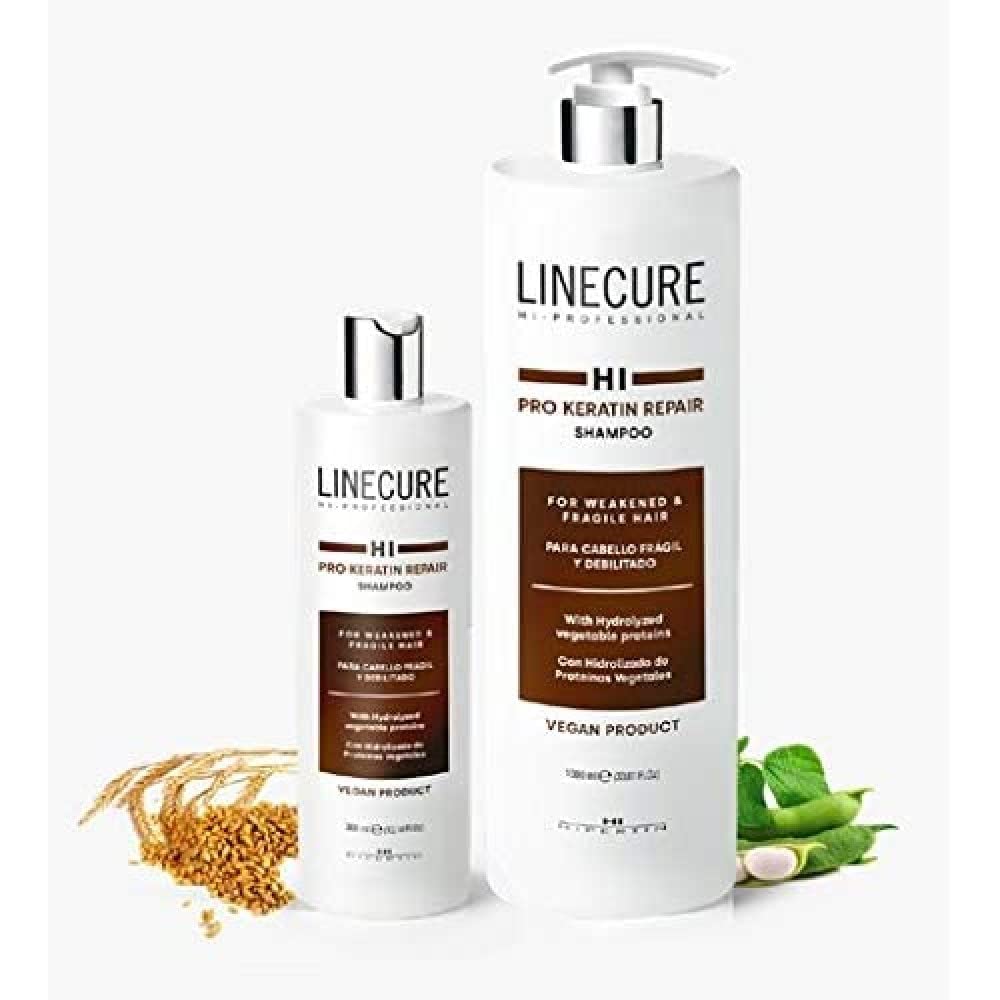Hipertin - Champú Vegano con hidrolizado de proteínas vegetales para cabello dañado Pro Keratin Repair, 1000ml