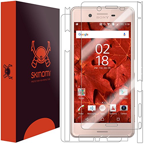 Skinomi TechSkin - Protection Sony Xperia X Performance - Films Invisibles Avant et arrière : Protection de l'écran et du Dos | Protecteur Ultra-résistant et Facile à Installer