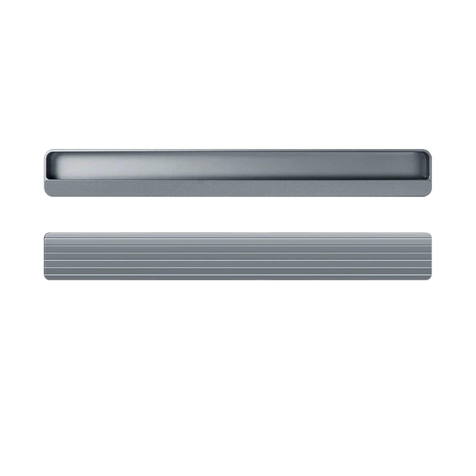 ATEUXOL Recessed Door Handles Closet Door, Cabinet, Drawer Invisible Handle Slotting Embedded Grooving Hidden Push Pull Shift Door(Gray 400mm)