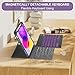 Soke for iPad (A16) 11th/10th Generation Case with Keyboard(2025/2022)-7 Color Backlight Wireless Detachable Folio Keyboard Cover with Built-in Pencil Holder for iPad 11/10.9 inch, Purple Marble