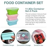 Alimat PluS Silicone Collapsible Food Storage Containers With Lids 3PCS, 350ml Collapsible Bowls with Lids, 12.32oz Collapsible Bowls for Outdoor and Kitchen - Image 6