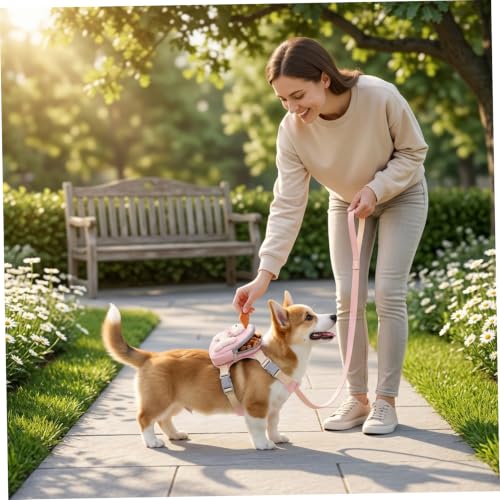 Arnés de mochila para perros que alivia tirones y guarda snacks de forma suave 7