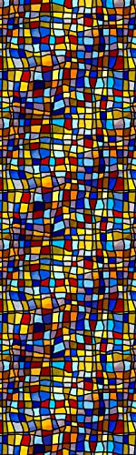 Windowpix 18 x 60 Symphony Stained Glass Pattern Window Film Static Cling Film UV Filtering Energy Saving
