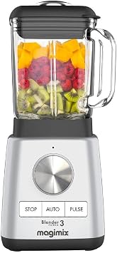 Magimix Blender Power 3 | Quiet Mark Approval | Metal/Glass | 1000W | 1.2L | Satin | 11641