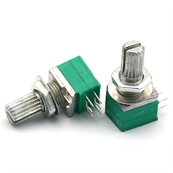 10Pcs Single Linear Rotary Seal Amplifier Potentiometers Type B B1M 1M Ohm Knurled Shaft 6Pin