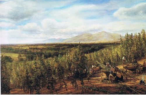 Les jardins de houblon Tableau Toile Idéal pour Créer une Ambiance Nature dans le Salon