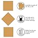 25 Pack Self-Adhesive Cork Squares 4 x 4 Inches Cork Tiles Backing Sheets for Coasters and DIY Crafts