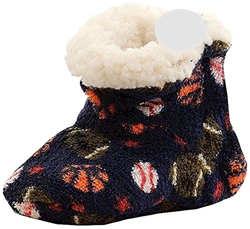 Skidders Plush Booties Sport (0-6mth, Blue)