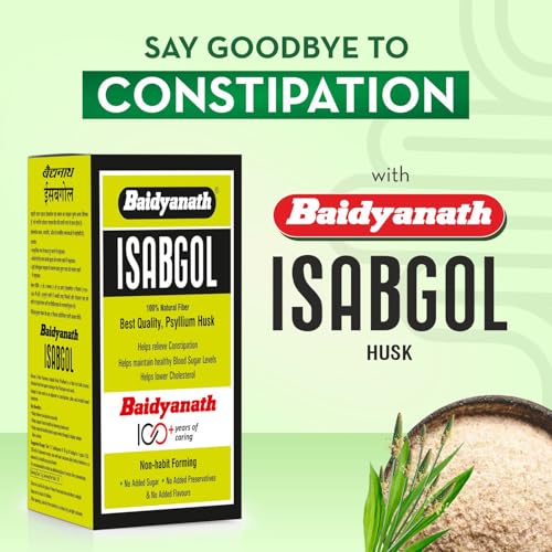 Image of Baidyanath Isabgol Psyllium Husk 350g| 100% Natural Fiber for Digestive Health | Helps Relieve Constipation | Sugar-Free, No Preservatives | Non-Habit Forming | Isabgol for Gut Cleanse & Regularity