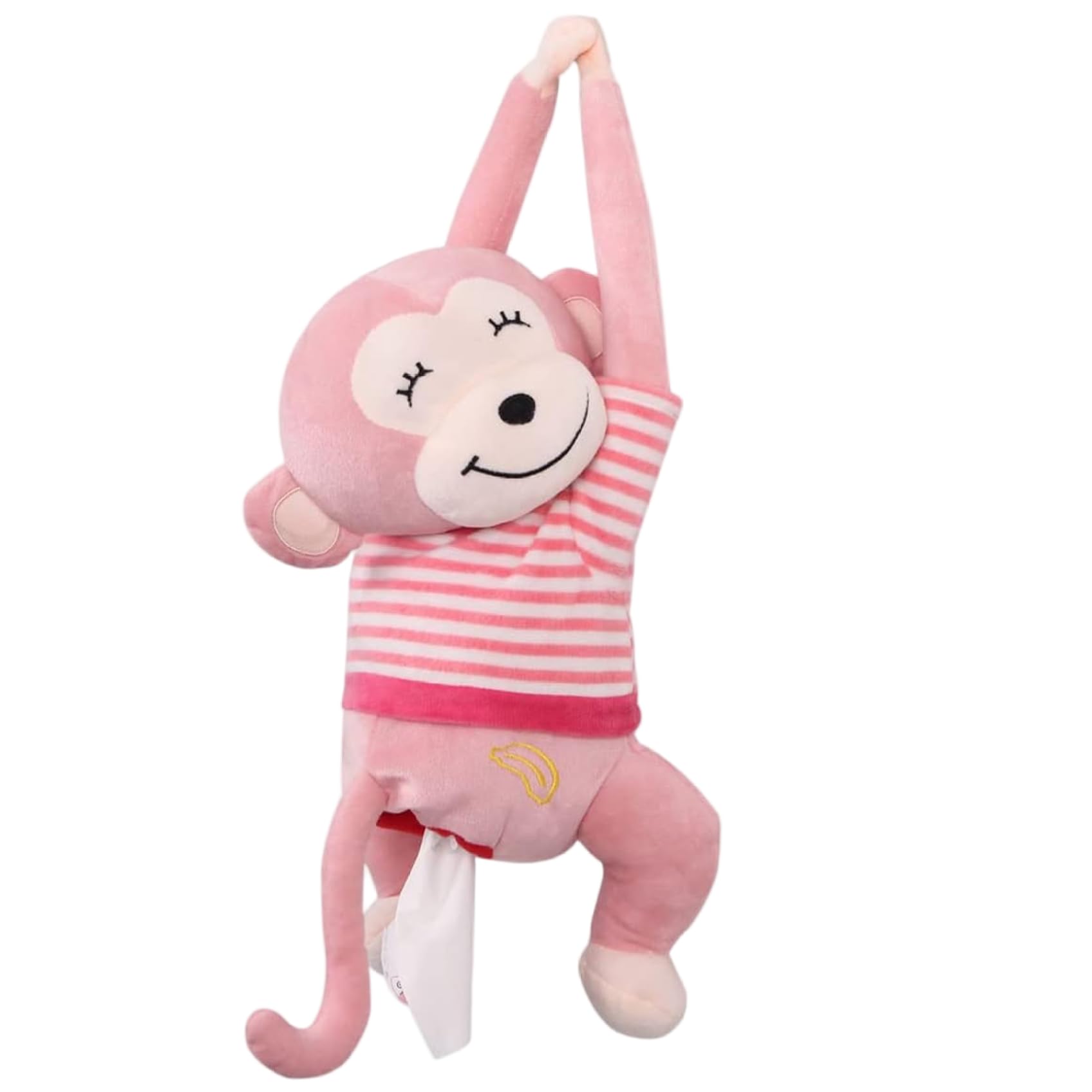 Awnsimfreien Style 2 Funny Tissue Holder, Funny Tissue Box Cover, Soft Plush Monkey Car Holder For Back Seat, Convenient Hanging Tissues Dispenser For Car And Home Stuffed Monkey Plush