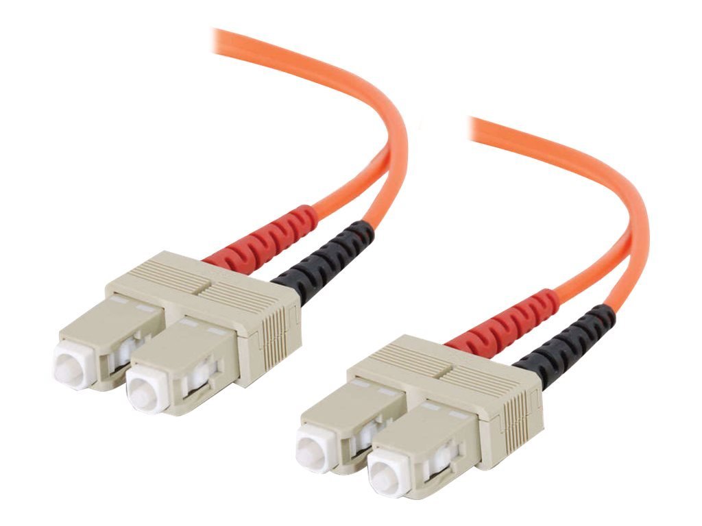 C2G Câble fibre optique LSZH SC/SC duplex multimode multimode pour Ethernet rapide, canal fibre, ATM et Gibabit, 3 m