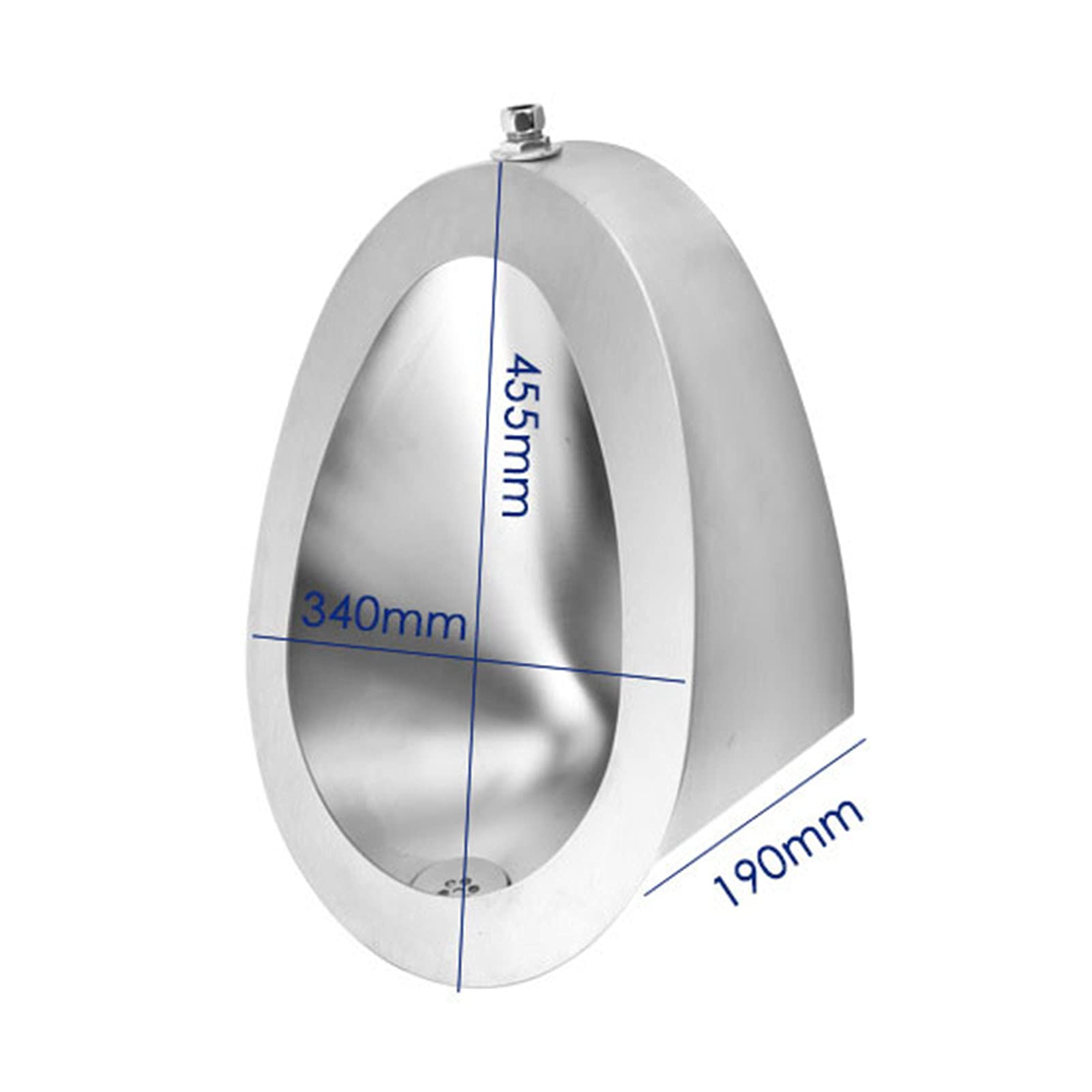 DFEDHF Household Products 304 Stainless Steel Urinal Wall-Mounted Men's Urinal with Automatic Flushing Concealed Toilet Urinal Trough with Drain Pipe Suitable for Family Bathroo