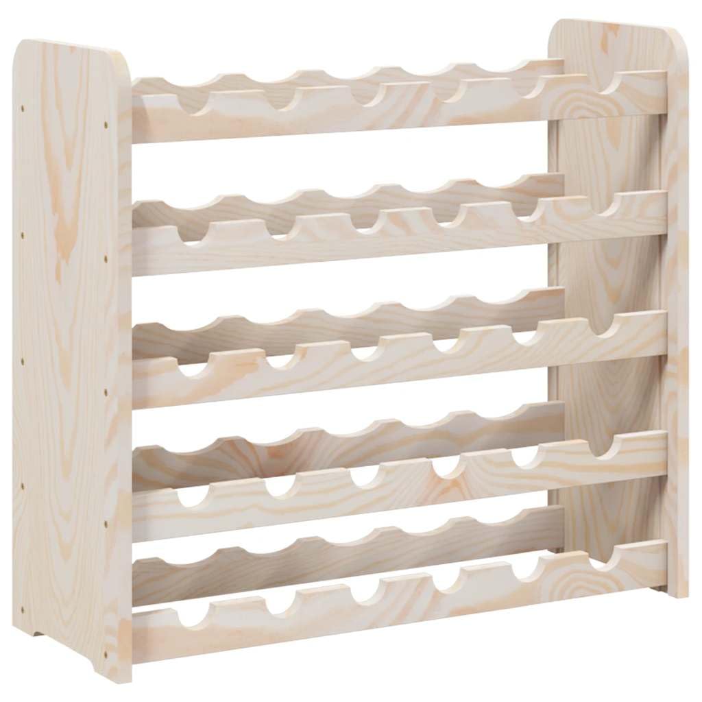 Porte-vin en bois massif de pin 67,5 x 25 x 60 cm