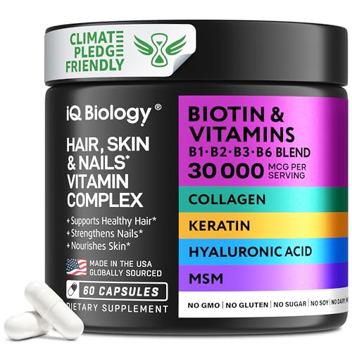 Biotin for Hair Growth Women & Men with Keratin, Collagen