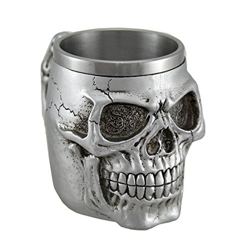 Taza de Café Calavera Plateada miniatura 1
