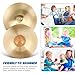 Zerodeko 1pair Belly Dancing Finger Cymbals Marching Percussion Instrument for Comfortable Play Dance Shows and Music for Boys and Girls and Adults