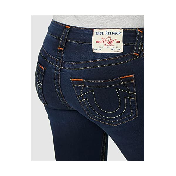 True-Religion-Womens-Jennie-Mid-Rise-Curvy-Fit-Skinny-Ankle-Jean True Religion Women's Jennie Mid Rise Curvy Fit Skinny Ankle Jean, Indigo Upgrade, 27