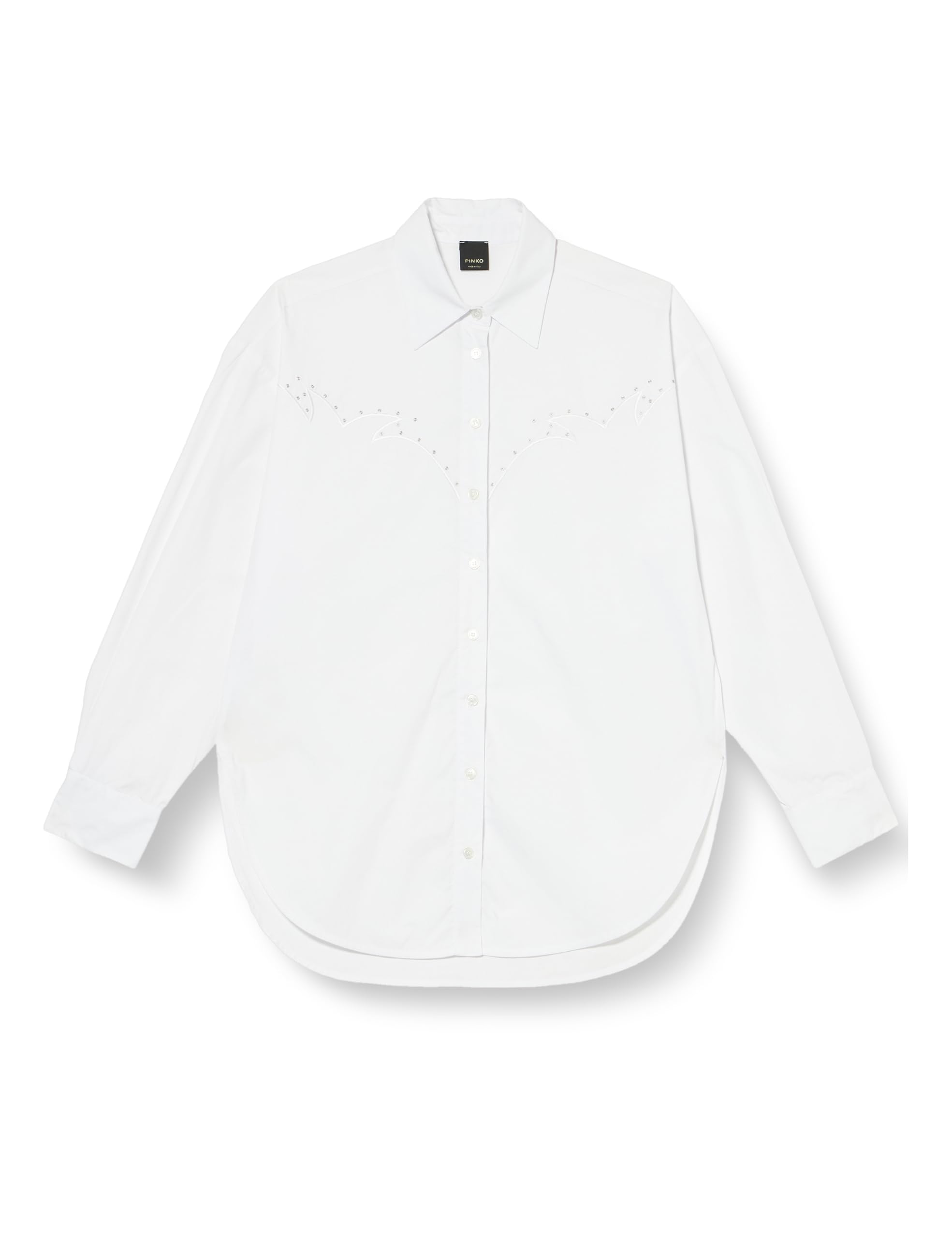 Pinko Damen Crash Besticktes Popeline-Hemd Bluse (1er Pack)