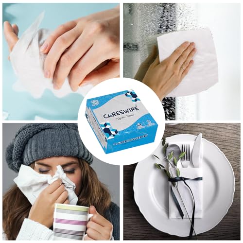 Image of Tissue Paper Napkin | 400 Pulls | 100 Pulls X 4 Packs | 100% Natural Virgin Cellulose Fiber