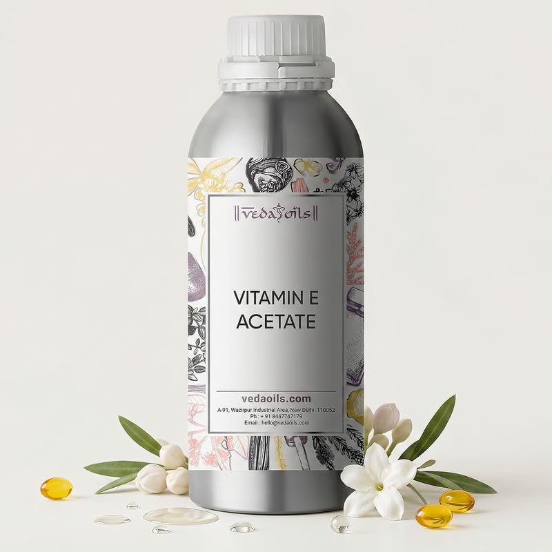 Image of VedaOils Vitamin E Oil 100ml | 100% Pure Vitamin E Oil for Face, Hair, Skin & Body | Vitamin E Hair Oil for Hair Growth & Skin Care