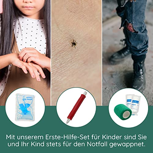Erste Hilfe Set Kinder, Reiseapotheke Kinder gefüllt mit 47 Inhaltsteilen, Erste Hilfe Tasche Baby für unterwegs… - Image 6