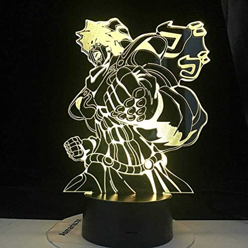 XYZCUP Anime Lampe 3D LED JoJo's Bizarre Adventure Star Platinum Figur Cover
