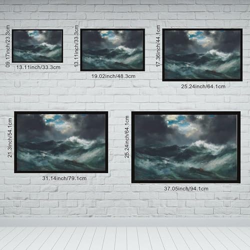 Impression sur toile marine de Thomas Moran avec cadre suspendu
